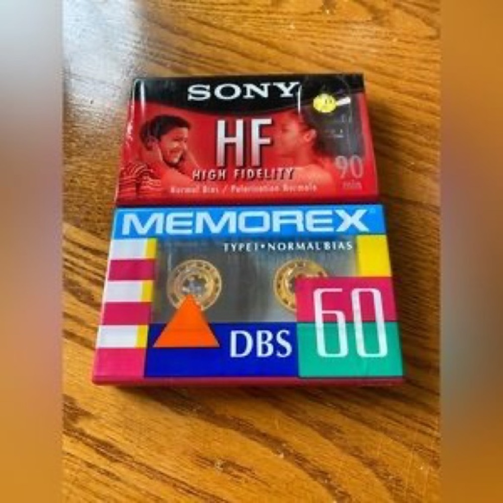Sony HF Red Cassette Tape Pack with Multicolor Memorex Sleeve